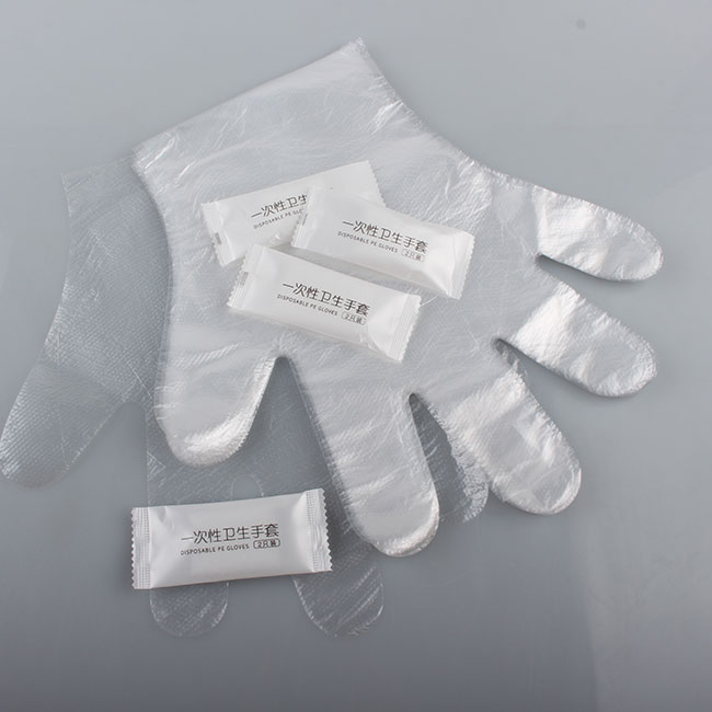 Disposable Gloves Food Use Glove PE Single Bag 1 Pair In an Individual Pack Food Catering Restaurant Gloves Factory Price