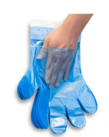 Disposable Header Card Wall Hanging PE Plastic Gloves For Gas Station