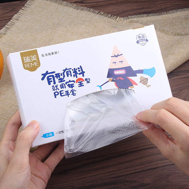 Disposable PE Gloves on Box Personal Protecting Gloves